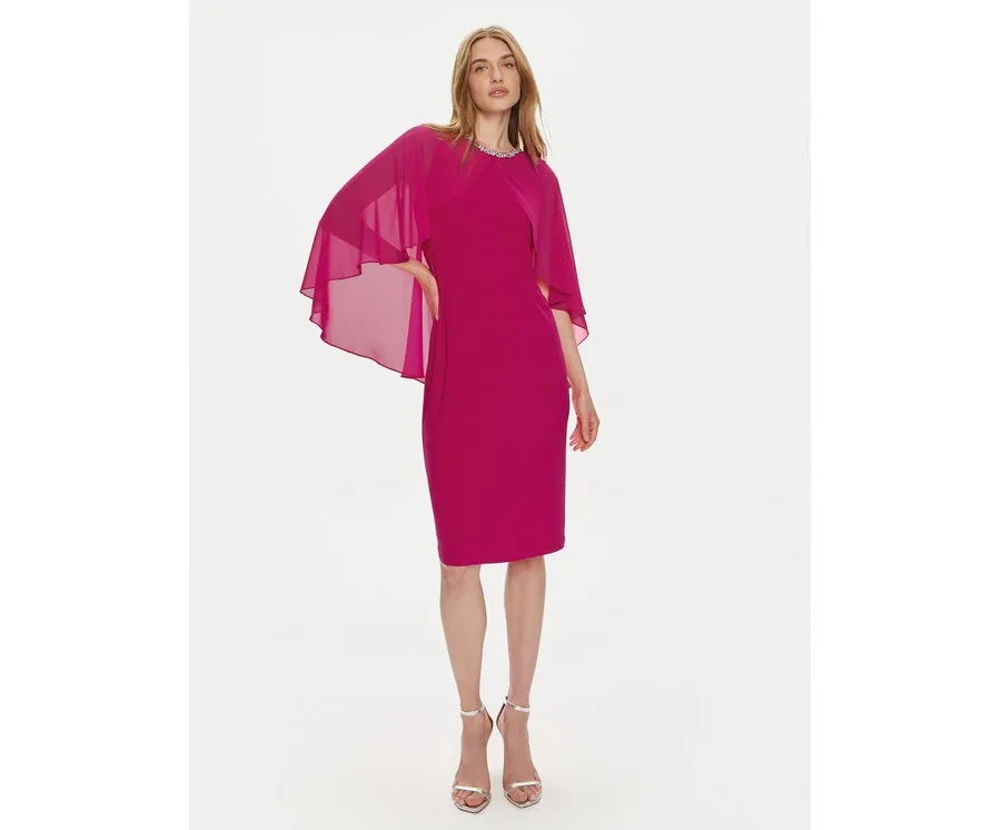obrazek 1 Joseph Ribkoff Sukienka koktajlowa 242731 Różowy Slim Fit