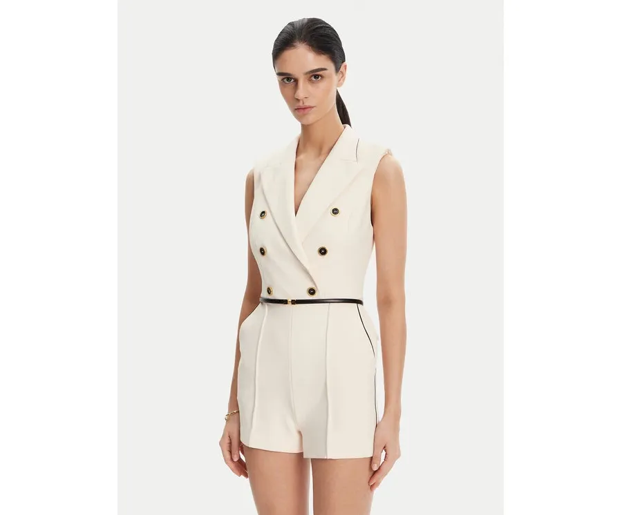 obrazek 1 Elisabetta Franchi Kombinezon TU-T45-51E2 Beżowy Regular Fit