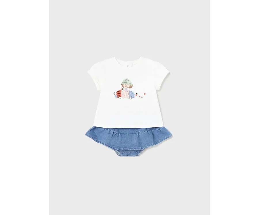 obrazek 1 Mayoral Komplet bluzka i spódnica 1831 Kolorowy