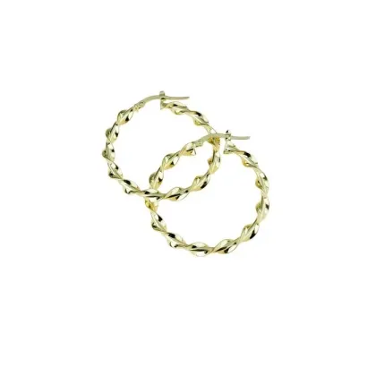Zdjęcie Złote kobiece kolczyki z włoch 22 mm