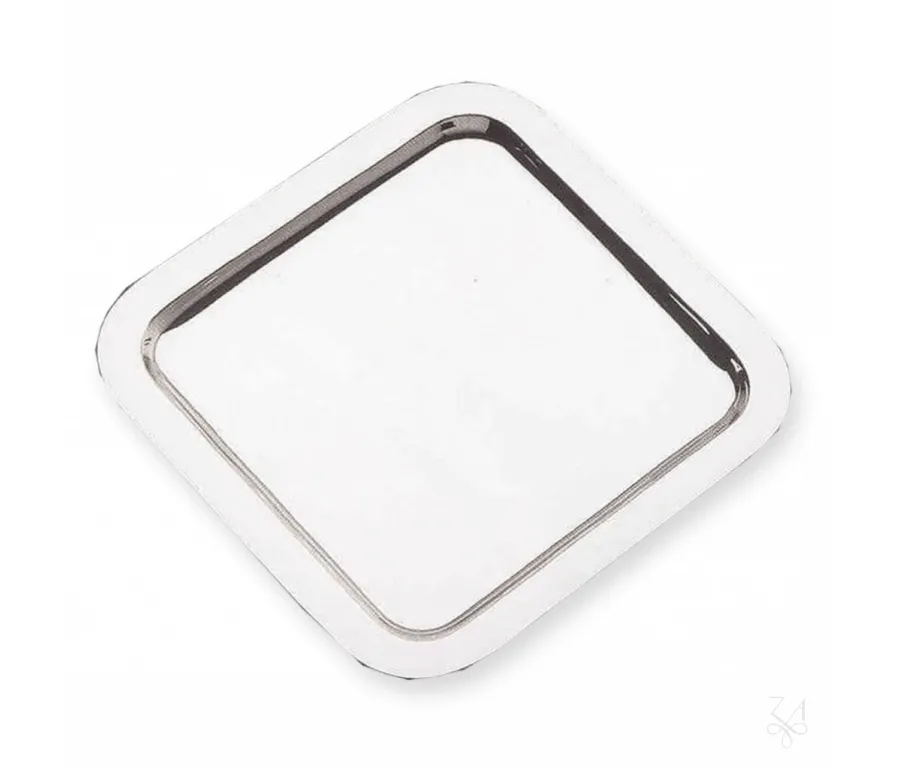 obrazek 1 Elegancka kwadratowa srebrna taca Cardinale – Zaramella Argenti