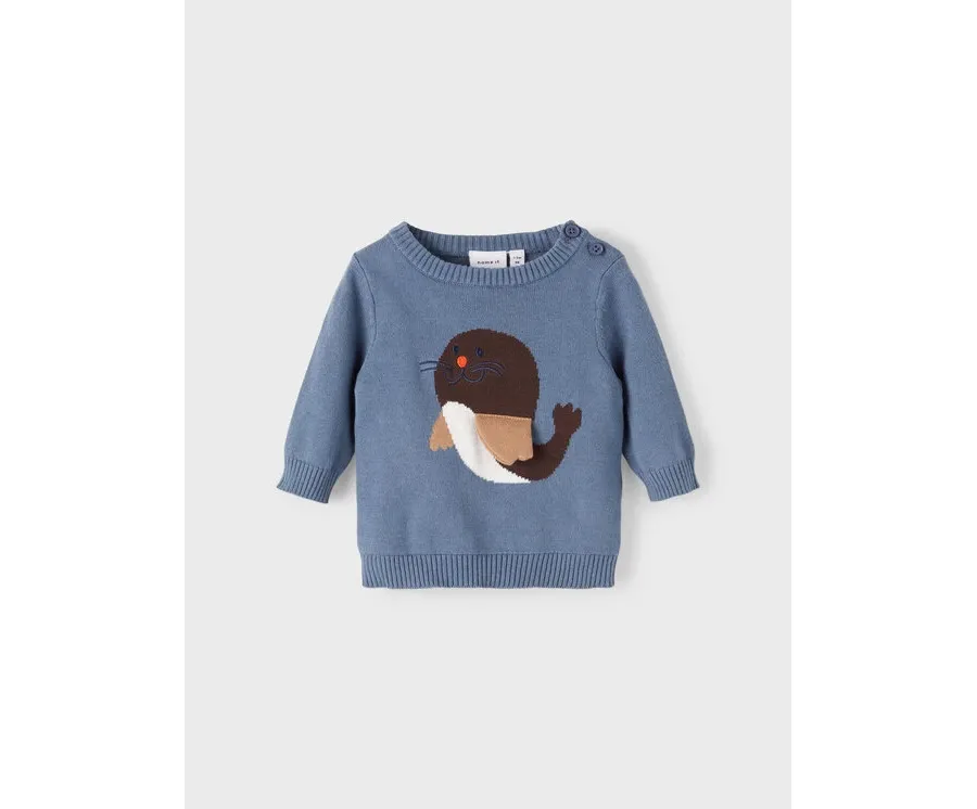 obrazek 1 NAME IT Sweter 13209866 Niebieski Regular Fit