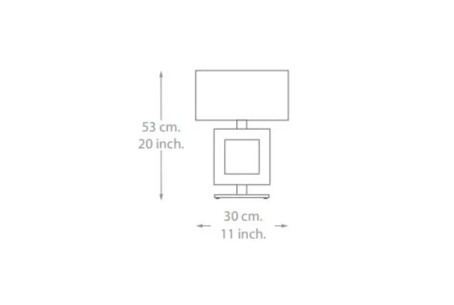 obrazek 3 Elegancka lampa Cuadrado na stolik lub biurko