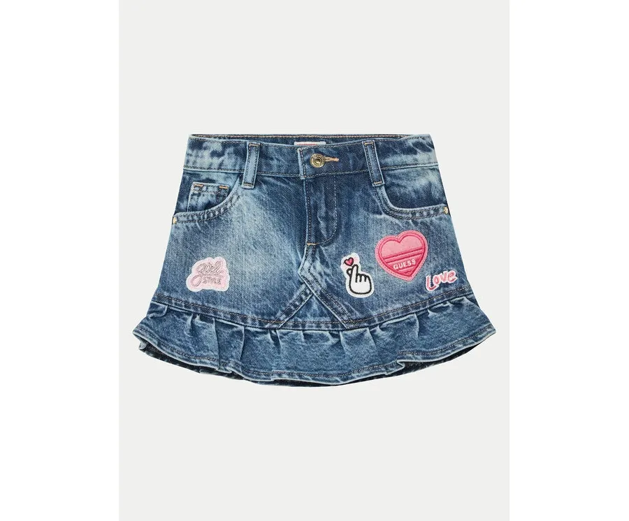 obrazek 1 Guess Spódnica jeansowa K5RD03 D45E0 Granatowy Regular Fit