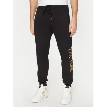 Zdjęcie Versace Jeans Couture Spodnie dresowe 78GAAT05 Czarny Regular Fit
