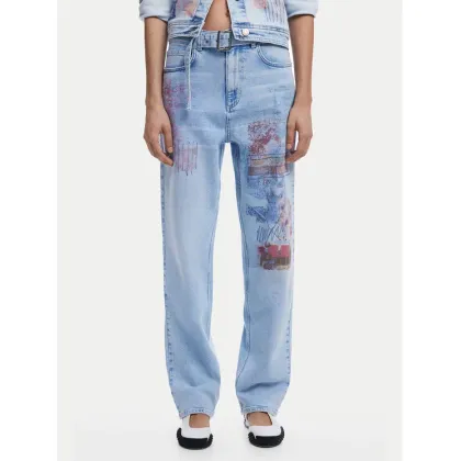Zdjęcie Desigual Jeansy Hawai 25SWDD13 Niebieski Mom Fit