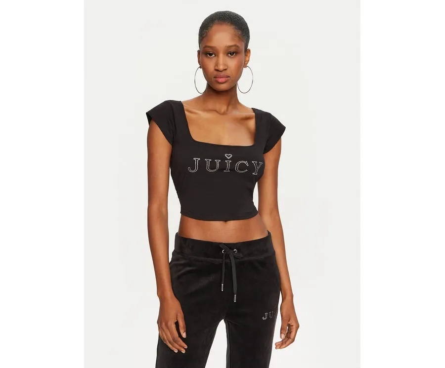 obrazek 1 Juicy Couture Bluzka Regal JCBCT224831 Czarny Slim Fit
