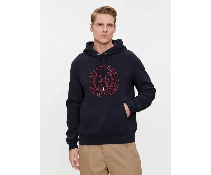 obrazek 1 Tommy Hilfiger Bluza Big Icon MW0MW33650 Granatowy Regular Fit