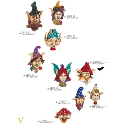 Picture Fabulous elf mask with a red hat - Valle d'oro Patchi