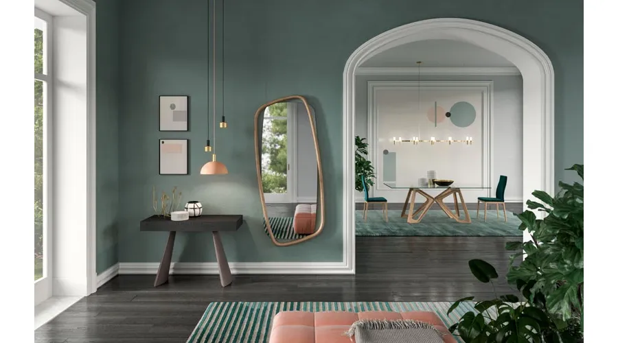 obrazek 9 Designerskie lustro do jadalni lub salonu z drewnianą ramą