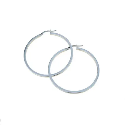 Zdjęcie Klasyczne okrągłe kolczyki z włoch 40 mm