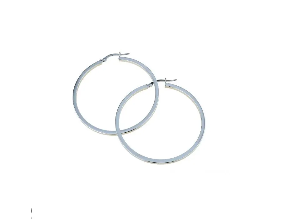 obrazek 1 Klasyczne okrągłe kolczyki z włoch 40 mm