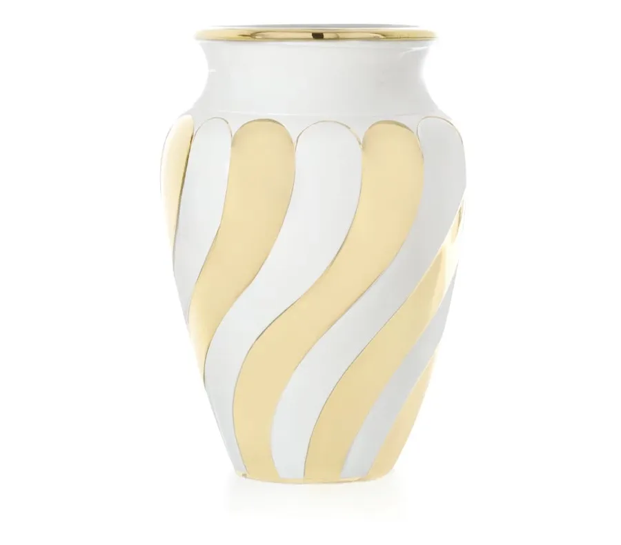 obrazek 1 Wysoki porcelanowy wazon z włoskiej manufaktury MPM Porcellane