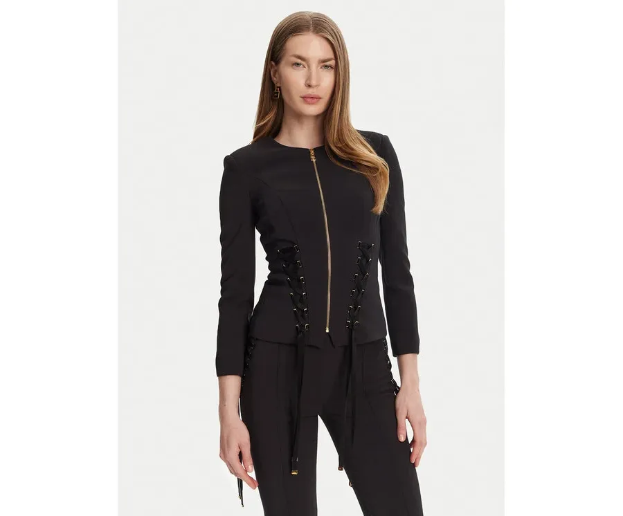 obrazek 1 Elisabetta Franchi Marynarka GI-135-51E2 Czarny Regular Fit