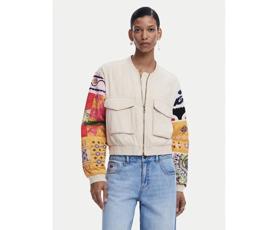obrazek 1 Desigual Kurtka bomber Austin 25SWEW51 Beżowy Regular Fit