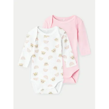 Zdjęcie NAME IT Komplet 2 par body dziecięcych 13227023 Różowy