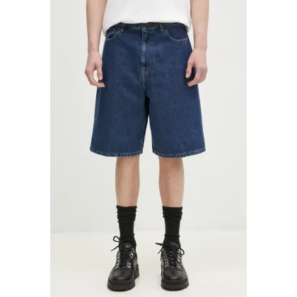 Zdjęcie Carhartt WIP szorty jeansowe męskie kolor niebieski
