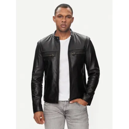 Zdjęcie Serge Pariente Kurtka skórzana Justice Czarny Regular Fit