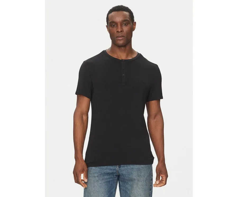obrazek 1 Calvin Klein Underwear T-Shirt Henley LV00NM2803 Czarny Regular Fit