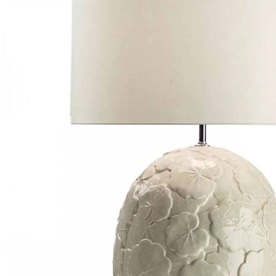 obrazek 2 Owalna ceramiczna wysoka lampa stołowa H.39xL.28xP.28 cm