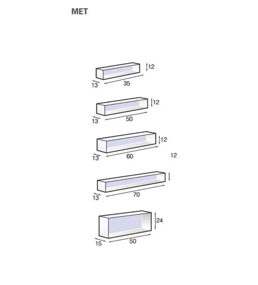 obrazek 6 Designerska półka łazienkowa z kolekcji Met