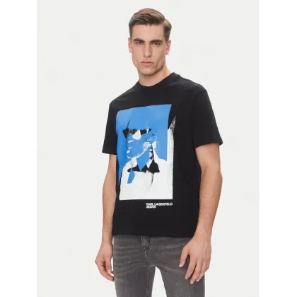 Zdjęcie KARL LAGERFELD T-Shirt A2M17036 Czarny Regular Fit
