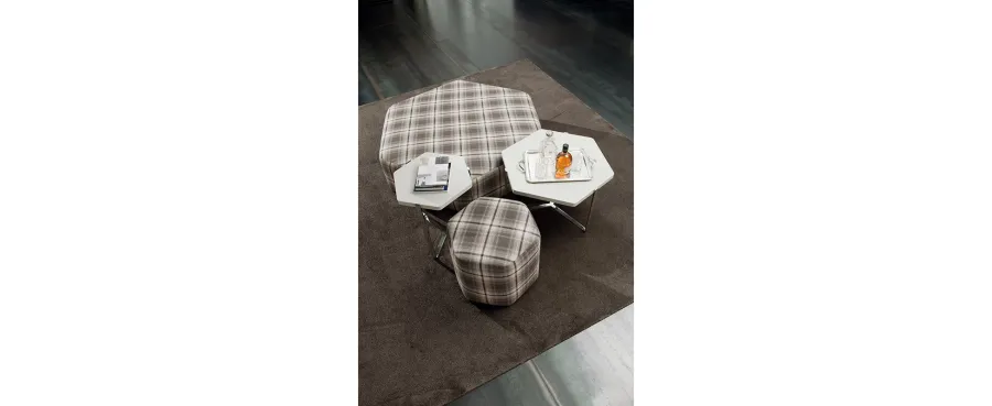 obrazek 5 Designerski, heksagonalny, drewniany stolik do salonu - Casadesus