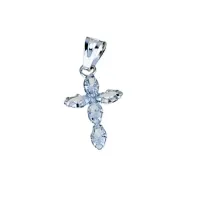 Picture Women's cross with zircons from Italy