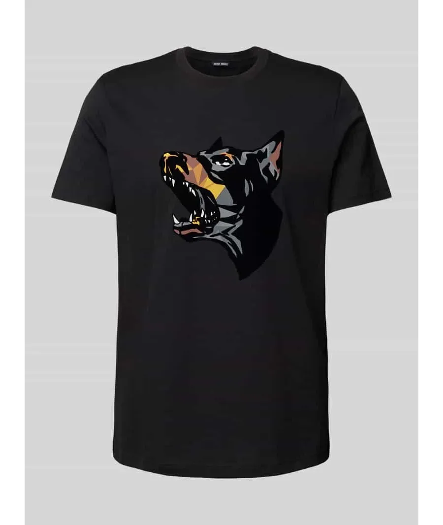 obrazek 1 T-shirt o kroju regular fit z okrągłym dekoltem