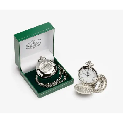 Zdjęcie Unikalny męski kwarcowy zegarek kieszonkowy z pewteru