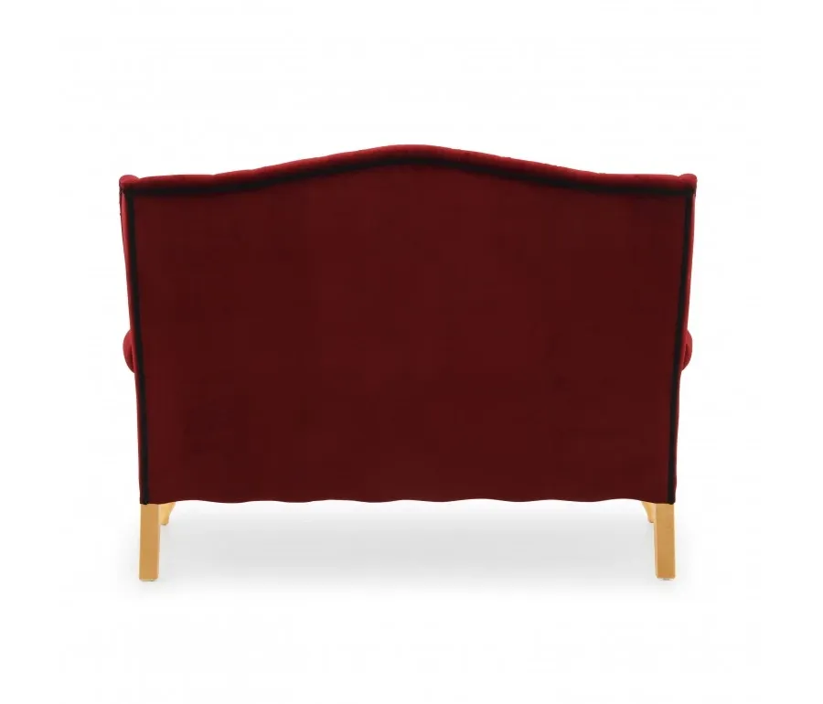 obrazek 3 Czerwona pikowana sofa w stylu klasycznym - Sevensedie