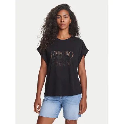 Zdjęcie Emporio Armani T-Shirt EW000616 AF12187 UC001 Czarny Loose Fit