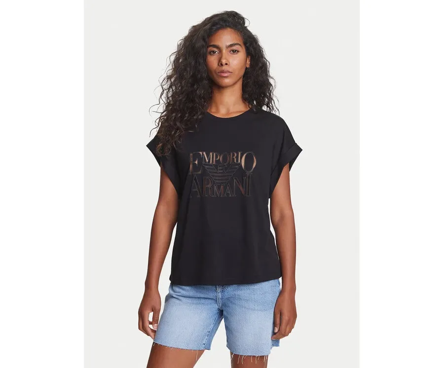 obrazek 1 Emporio Armani T-Shirt EW000616 AF12187 UC001 Czarny Loose Fit