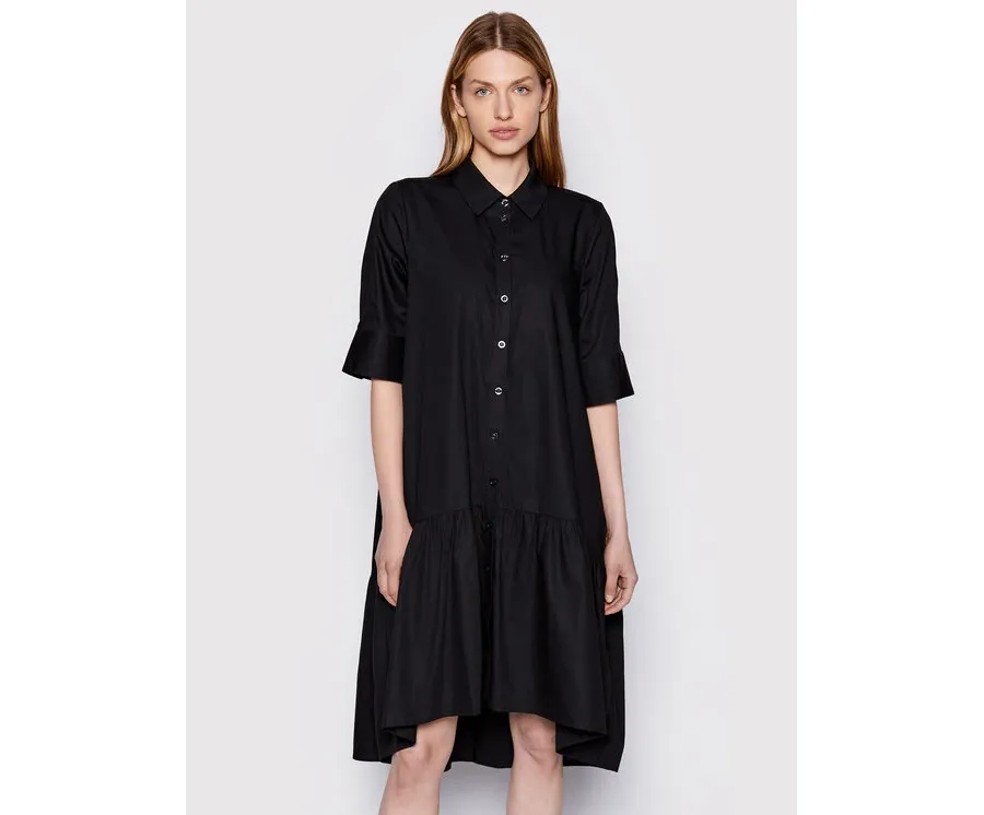 obrazek 1 Gestuz Sukienka koszulowa Avaligz 10906320 Czarny Loose Fit