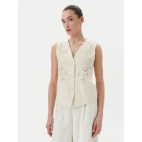 Zdjęcie TWINSET Kamizelka 251TP2161 Beżowy Slim Fit