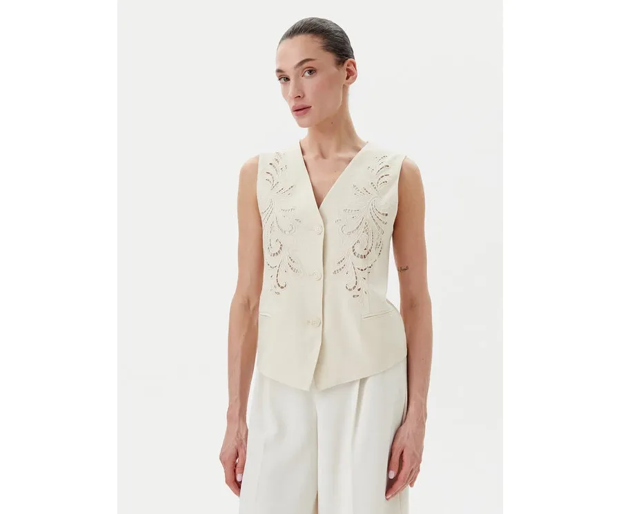 obrazek 1 TWINSET Kamizelka 251TP2161 Beżowy Slim Fit