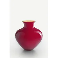 Zdjęcie Szykowny duży czerwony wazon z włoskiego szkła Murano