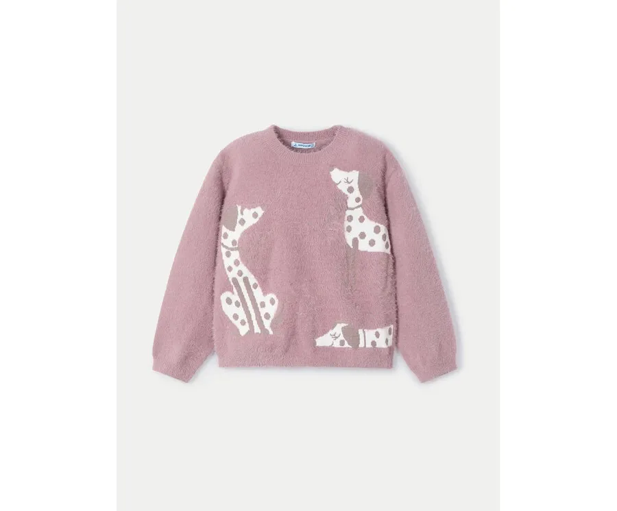obrazek 1 Mayoral Sweter 4356 Różowy Regular Fit