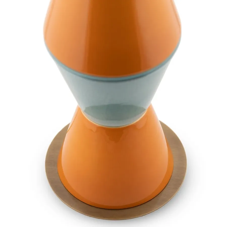 obrazek 4 Duża lampa stołowa z geometrycznym zestawieniem ceramicznych H.93xL.22xP.22 cm