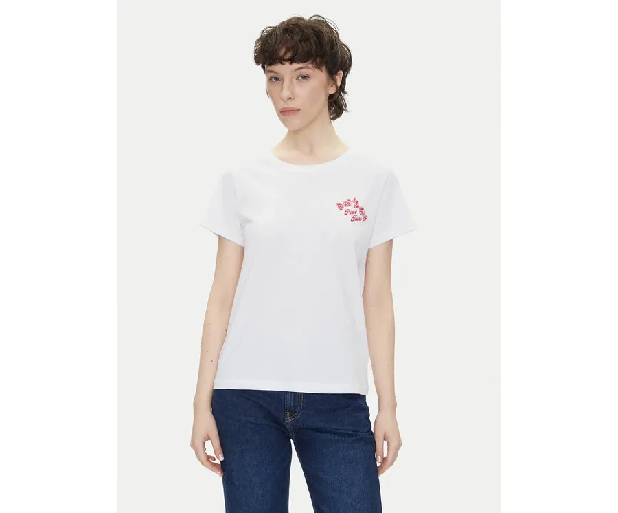 obrazek 1 Pepe Jeans T-Shirt Rosey PL506070 Biały Regular Fit