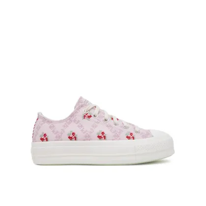 Zdjęcie Converse Trampki Chuck Taylor All Star Lift Platform Rose Cross Stitch A13660C Różowy