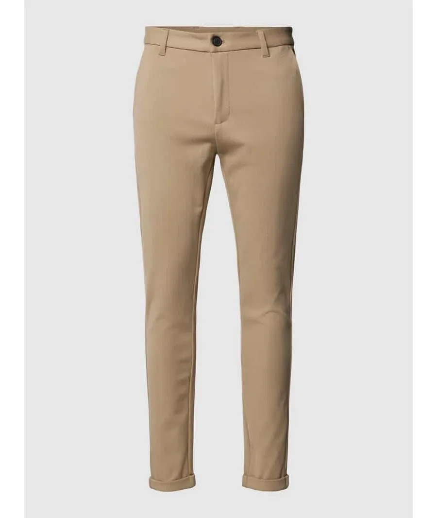 obrazek 1 Lindbergh Chinosy 30-01007A Beżowy Slim Fit