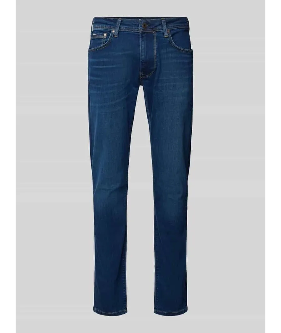 obrazek 1 Jeansy o kroju tapered fit z 5 kieszeniami model ‘STANLEY’