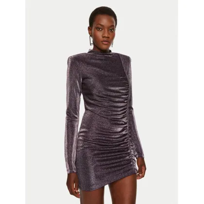 Zdjęcie Simona Corsellini Sukienka koktajlowa A24CEAB049 Fioletowy Slim Fit