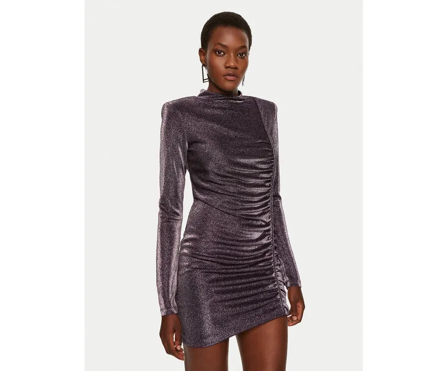 obrazek 1 Simona Corsellini Sukienka koktajlowa A24CEAB049 Fioletowy Slim Fit