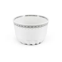 Zdjęcie Wyjątkowy wielofunkcyjny pojemnik z porcelany z szarym zdobieniem - Leander