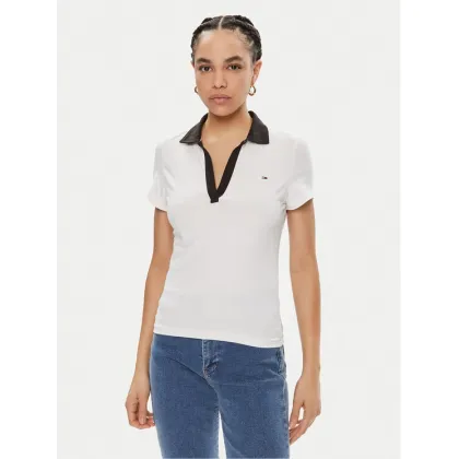 Zdjęcie Tommy Jeans Polo Contrast DW0DW17225 Biały Slim Fit