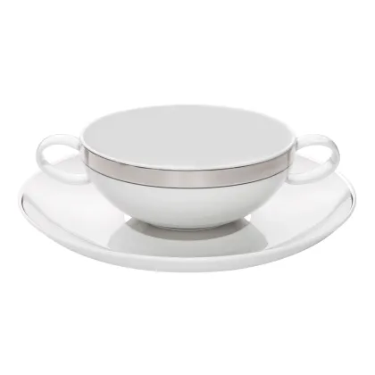 Zdjęcie Porcelanowa filiżanka ze spodkiem Domo Platinium z platynowym wykończeniem - Vista Alegre