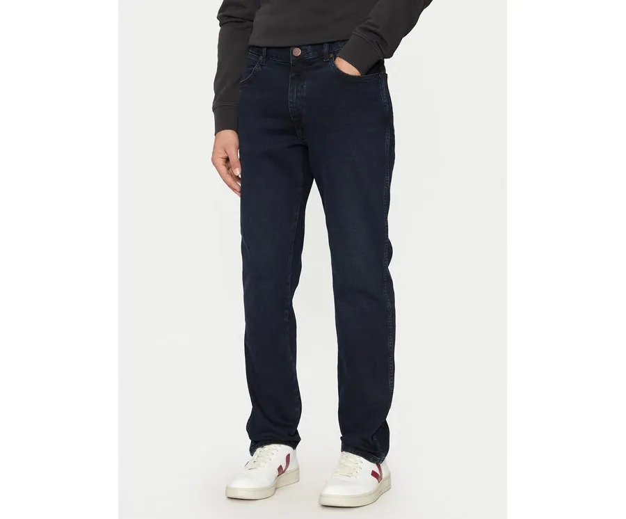 obrazek 1 Wrangler Jeansy River 112356837 Granatowy Tapered Fit