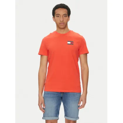Zdjęcie Tommy Jeans T-Shirt Essential DM0DM20740 Pomarańczowy Slim Fit